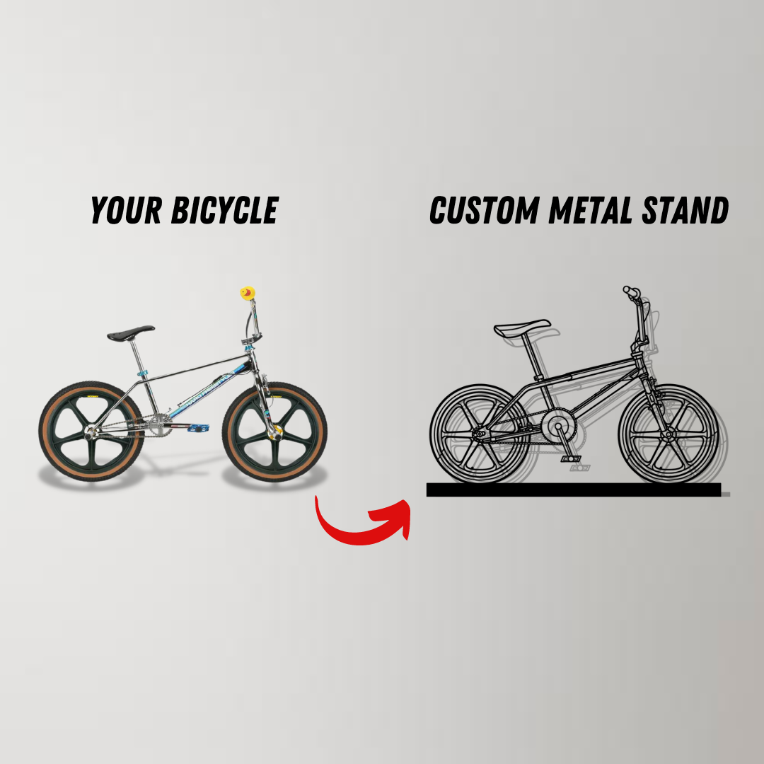 Your Custom Bike Standing Silhouette Metal Art