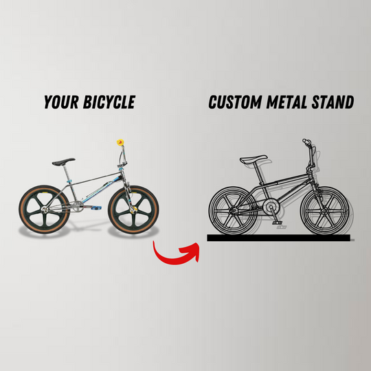 Your Custom Bike Standing Silhouette Metal Art