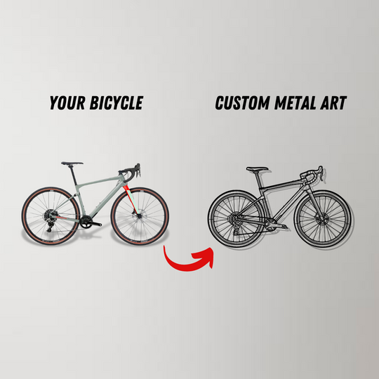 Your Custom Bike Silhouette Metal Wall Art