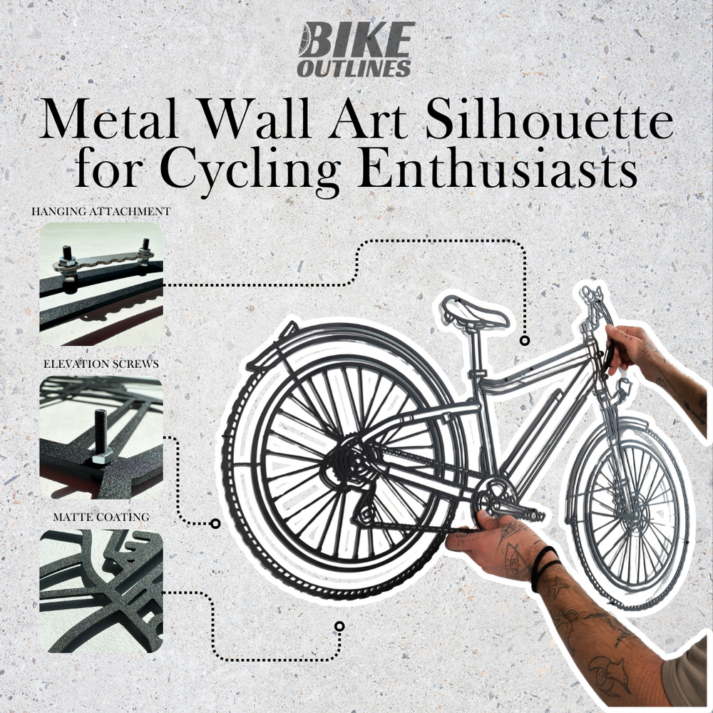 Your Custom Bike Silhouette Metal Wall Art